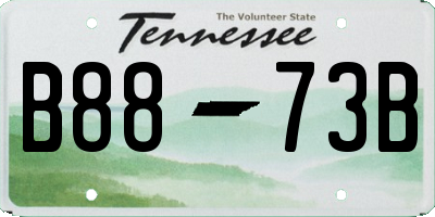 TN license plate B8873B