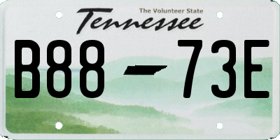 TN license plate B8873E