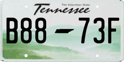 TN license plate B8873F