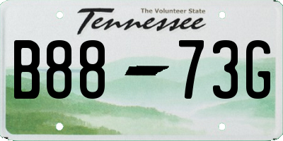 TN license plate B8873G