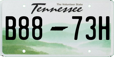 TN license plate B8873H