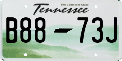 TN license plate B8873J