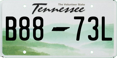 TN license plate B8873L