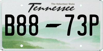 TN license plate B8873P