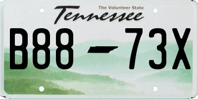 TN license plate B8873X