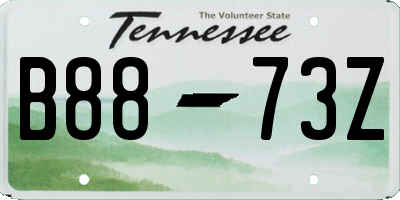 TN license plate B8873Z
