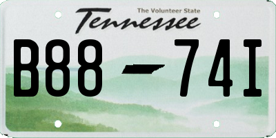 TN license plate B8874I