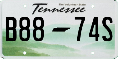 TN license plate B8874S