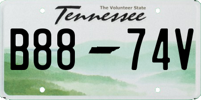 TN license plate B8874V