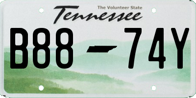 TN license plate B8874Y