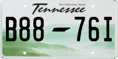TN license plate B8876I
