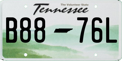 TN license plate B8876L