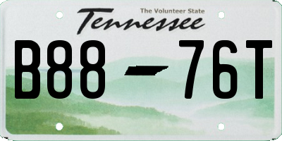 TN license plate B8876T