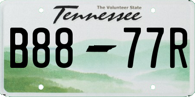 TN license plate B8877R