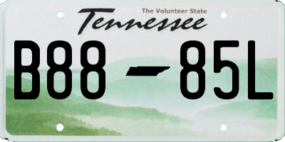TN license plate B8885L
