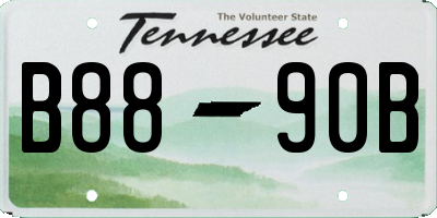 TN license plate B8890B