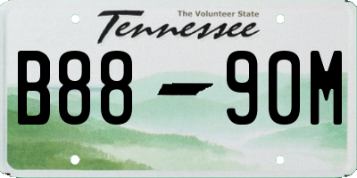 TN license plate B8890M