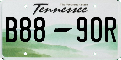 TN license plate B8890R