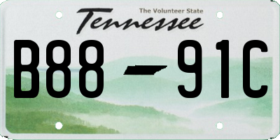 TN license plate B8891C