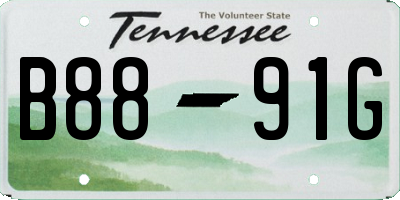 TN license plate B8891G