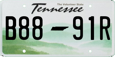 TN license plate B8891R