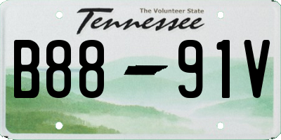 TN license plate B8891V