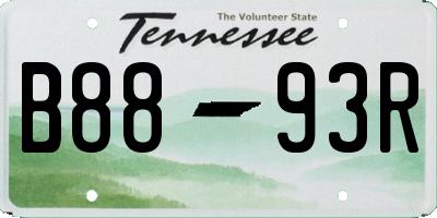 TN license plate B8893R