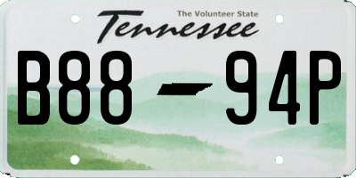 TN license plate B8894P