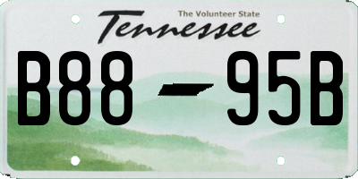 TN license plate B8895B