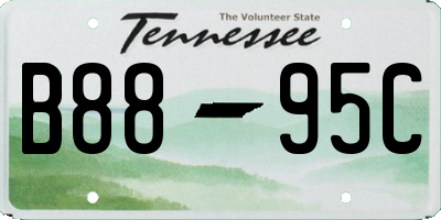 TN license plate B8895C