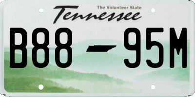 TN license plate B8895M