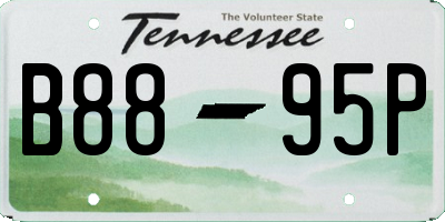 TN license plate B8895P