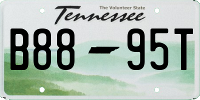 TN license plate B8895T