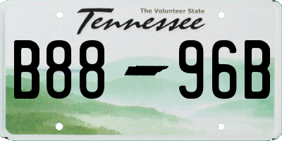 TN license plate B8896B