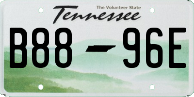 TN license plate B8896E