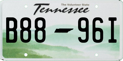 TN license plate B8896I