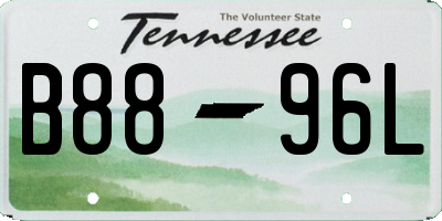 TN license plate B8896L