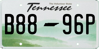 TN license plate B8896P