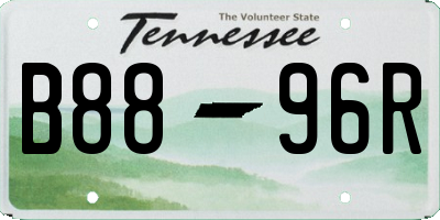 TN license plate B8896R
