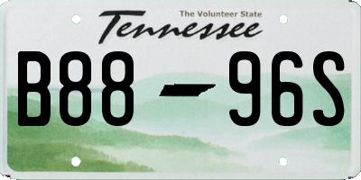 TN license plate B8896S
