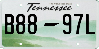 TN license plate B8897L