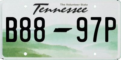 TN license plate B8897P