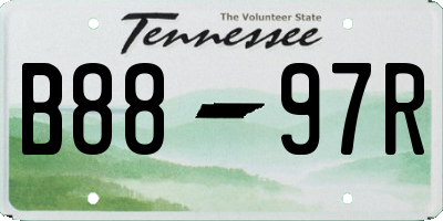 TN license plate B8897R