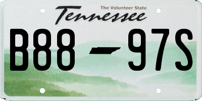 TN license plate B8897S