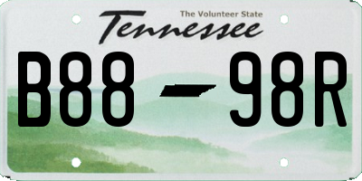 TN license plate B8898R