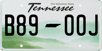 TN license plate B8900J