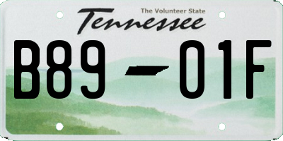 TN license plate B8901F