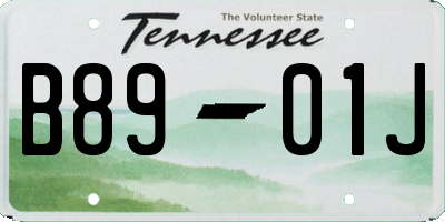 TN license plate B8901J
