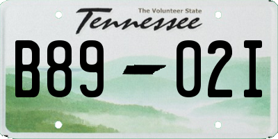 TN license plate B8902I