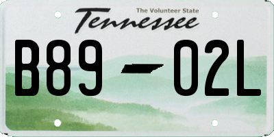 TN license plate B8902L